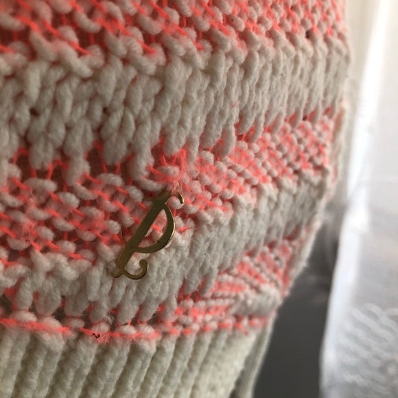 Juicy couture  orange/white striped sweater SZ M - Picture 3 of 10